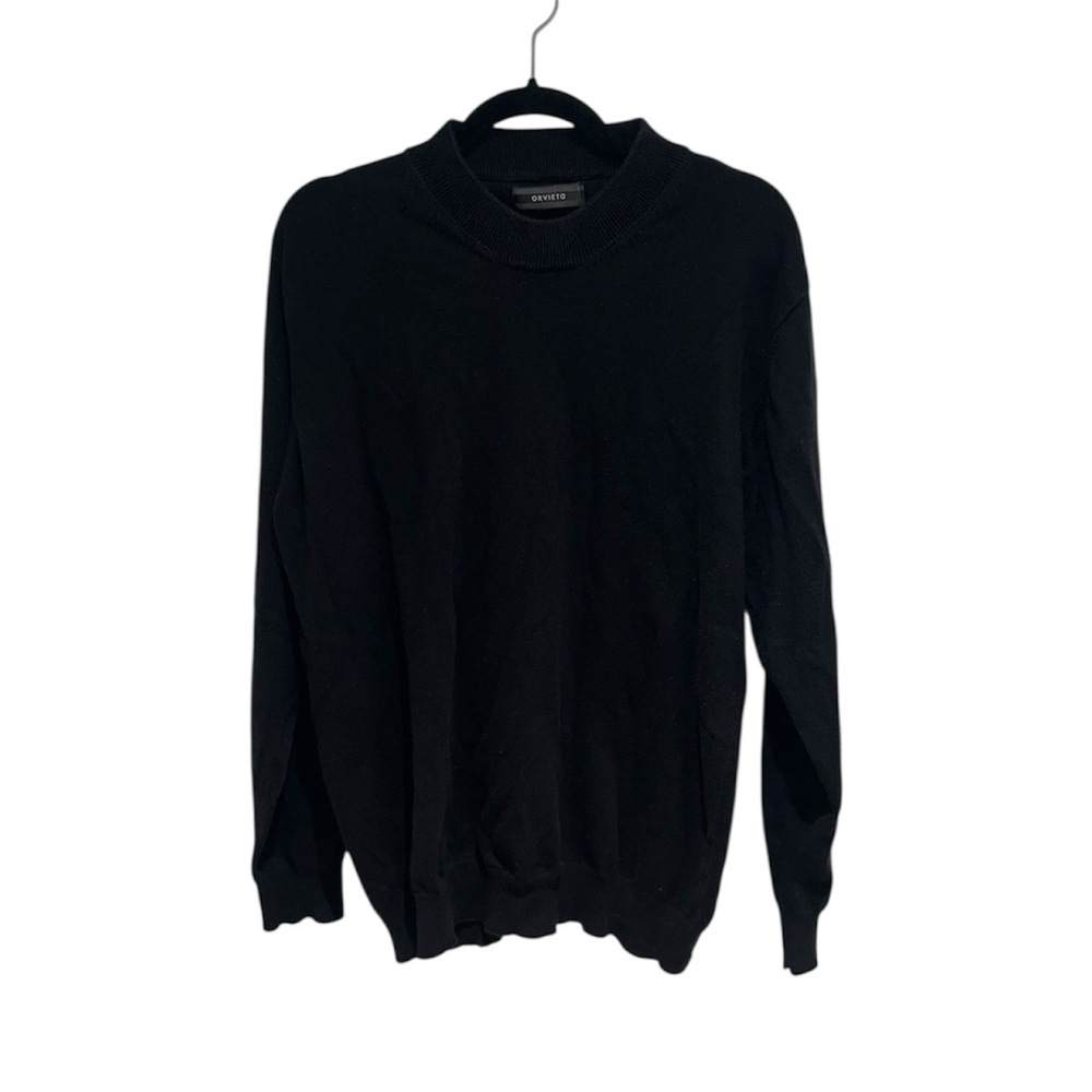 Orvieto Black Crewneck Sweater Men’s Size XL Jumper Long Sleeves Warm Layering